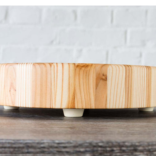 Larch Wood Round Cheese Board