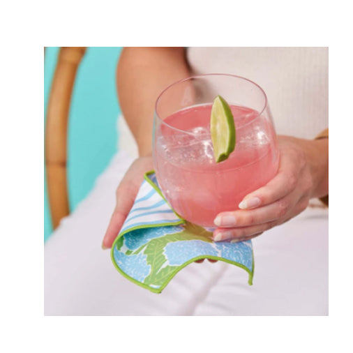 Hydrangea Kitchen Reusable Cocktail Napkins Set of 8