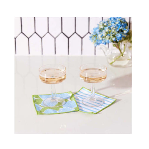 Hydrangea Kitchen Reusable Cocktail Napkins Set of 8