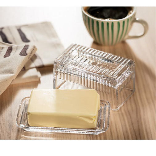 Large Glass Butter Dish
