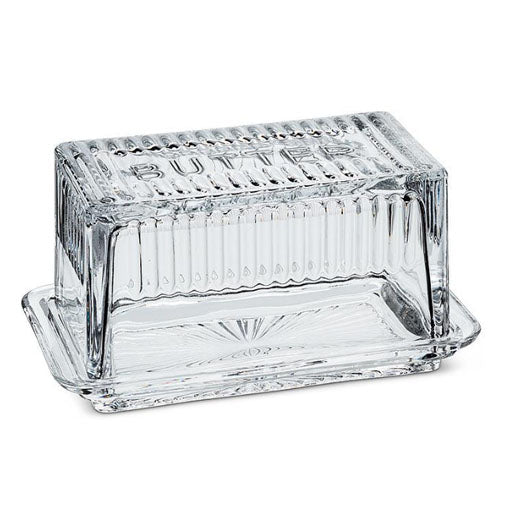 Large Glass Butter Dish