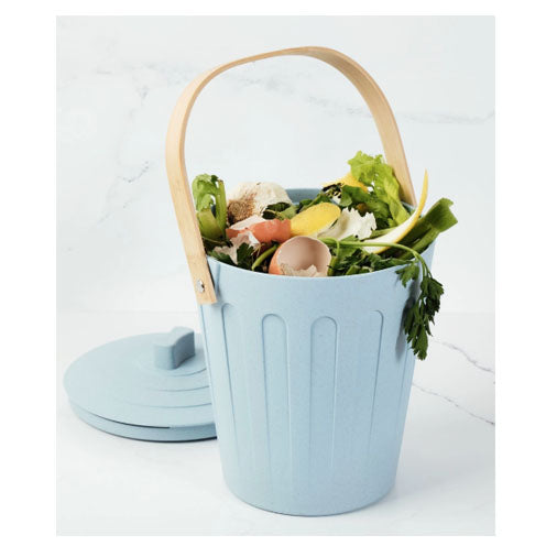 Martha Stewart Compost Bin, Light Blue