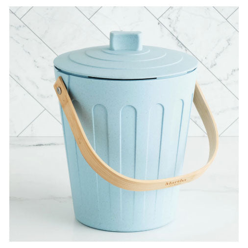 Martha Stewart Compost Bin, Light Blue