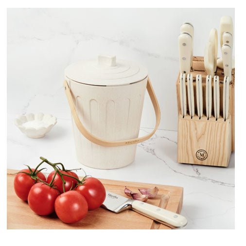 Martha Stewart Compost Bin, Linen White