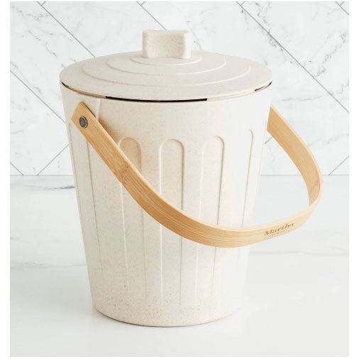 Martha Stewart Compost Bin, Linen White
