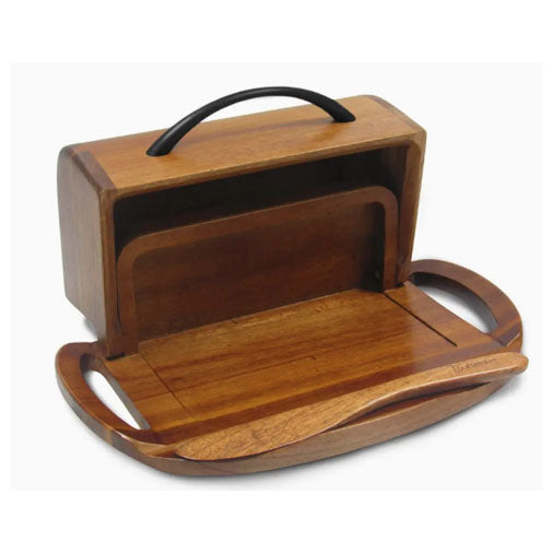 Acacia Wood Flip-Top Butter Dish