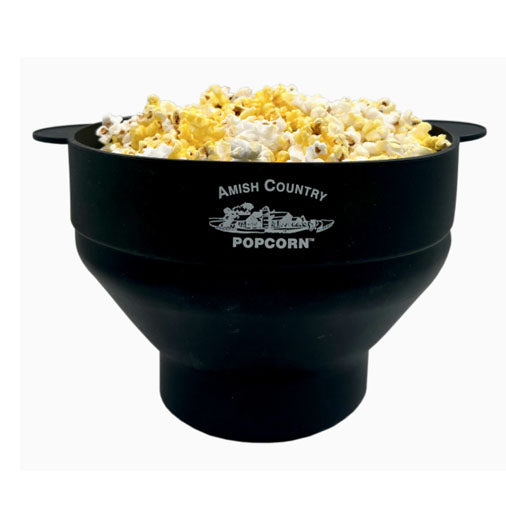 Silicone Microwave Popper, Black