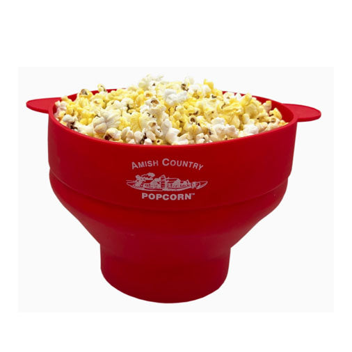 Silicone Microwave Popper, Red