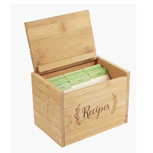 Bamboo Recipe Box Set