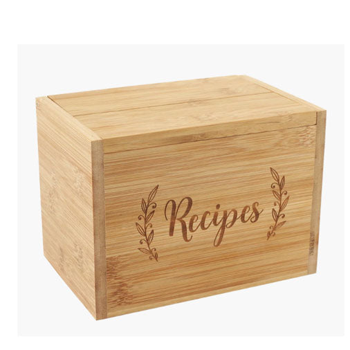 Bamboo Recipe Box Set