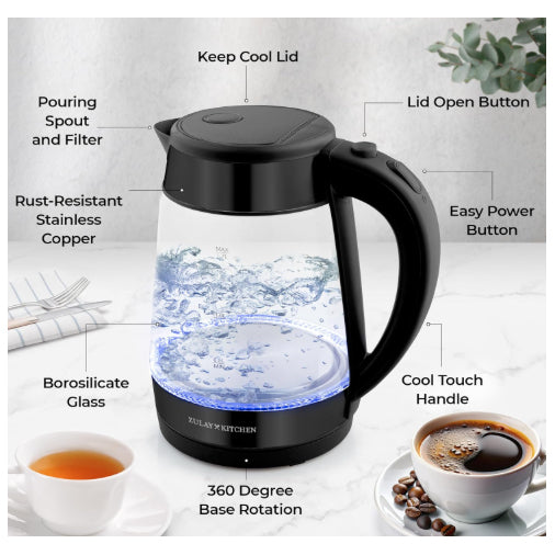 Zulay Kitchen Fast Boiling Electric Water Kettle - 1.7L
