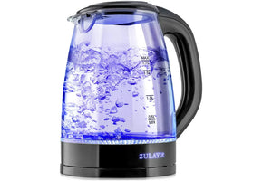 Zulay Kitchen Glass Electric Kettle