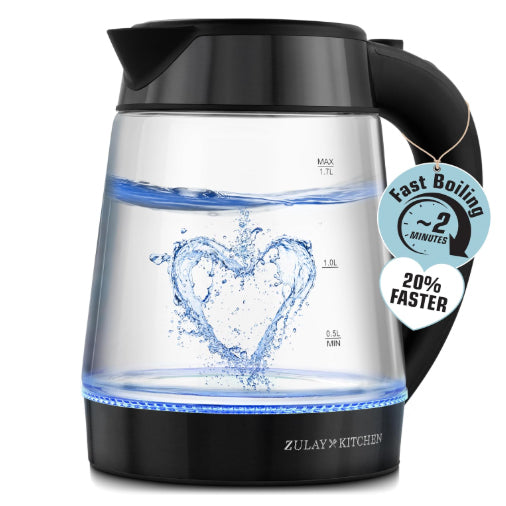 Zulay Kitchen Fast Boiling Electric Water Kettle - 1.7L
