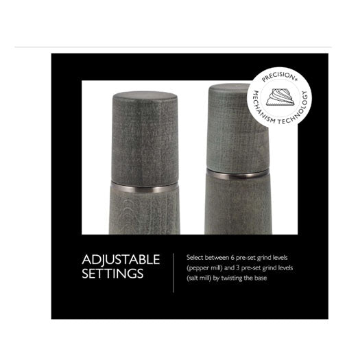Cole & Mason Marlow Wood Mill Set, Rustic Gray