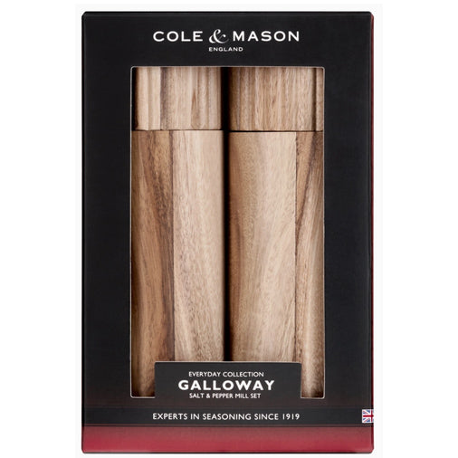 Galloway Acacia Salt & Pepper Mill Set