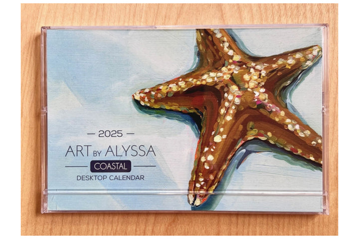 Art by Alyssa 2025 Coastal Desktop Calendar