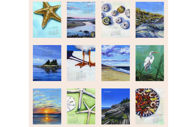 Art by Alyssa 2025 Coastal Poster Calendar