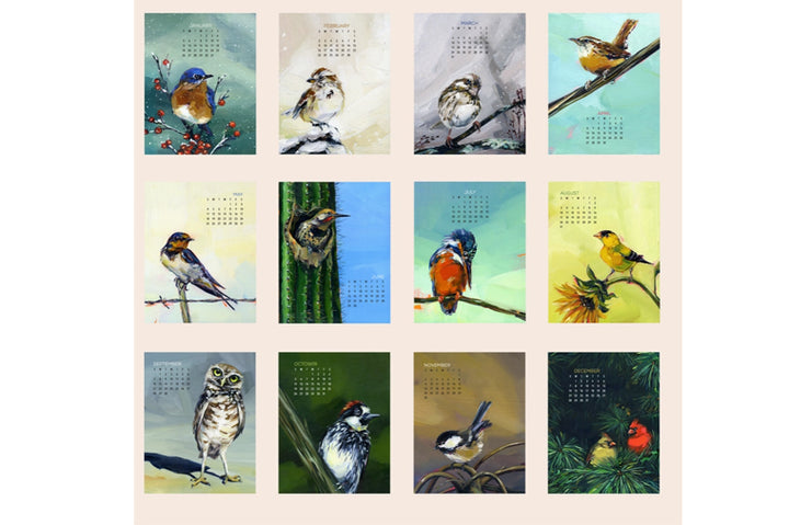 Art by Alyssa 2025 Bird Poster Calendar