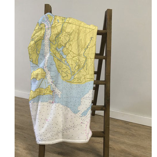 Maritime Tribes - Fisher's Island Sound Fleece Blanket