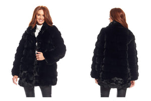 Donna Salyer's Fabulous Furs Black Rainier Reversible Coat