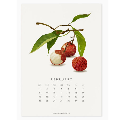 2026 Felix Doolittle Fresh Fruit Desk Calendar