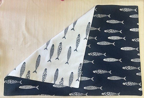 Minnows Reversible Placemats - Set of 4