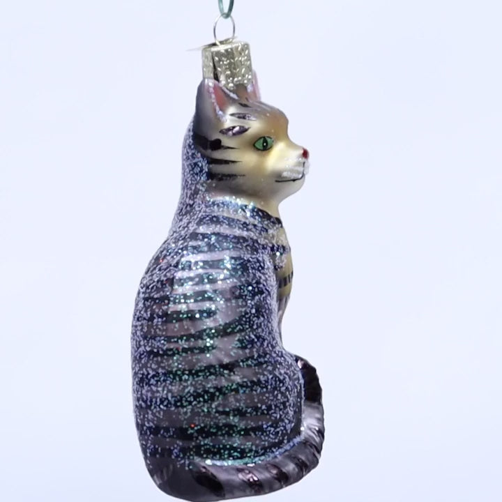 Old World Christmas - Tabby Cat Ornament