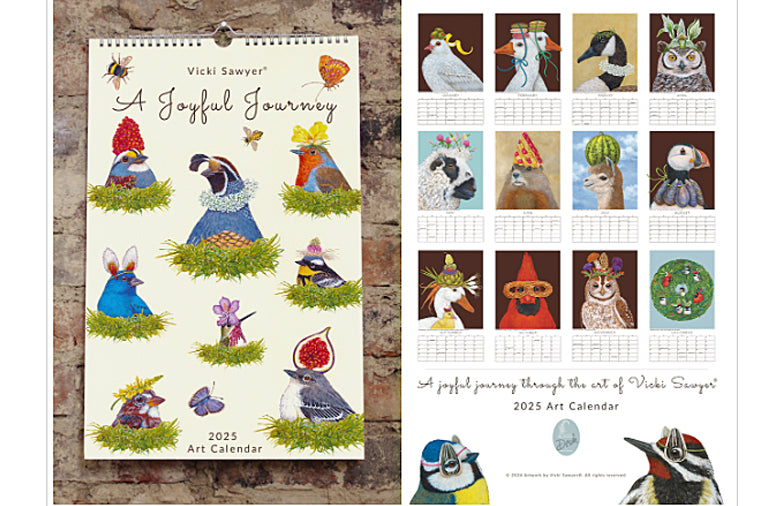 2025 Vicki Sawyer's A Joyful Journey Art Calendar