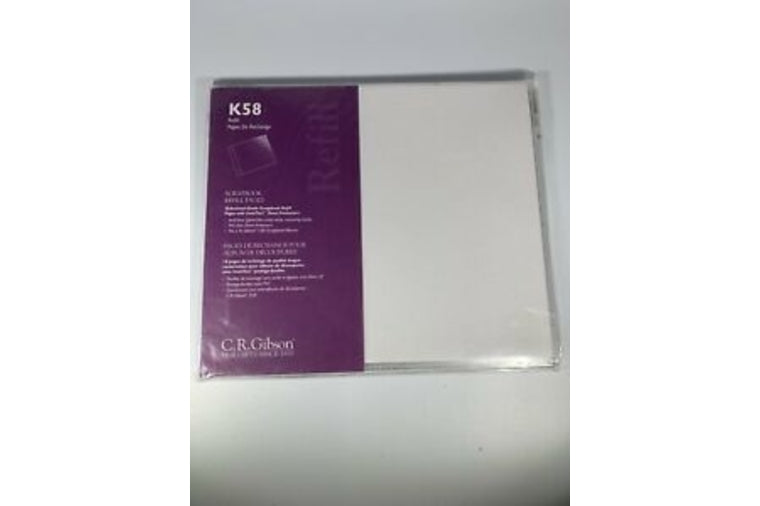 C.R. Gibson K58 Refill Pages with Sheet Protectors