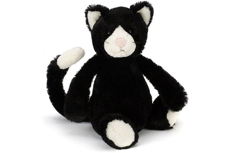 JellyCat - Bashful Black and White Kitten