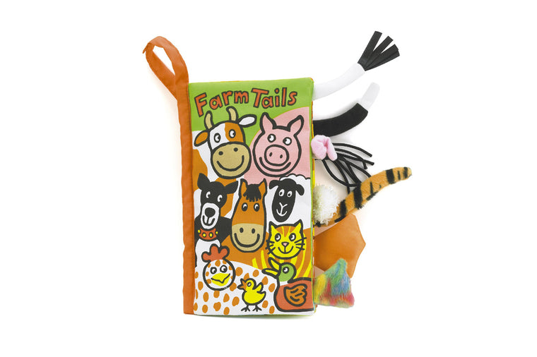 JellyCat - Farm Tails Book - soft