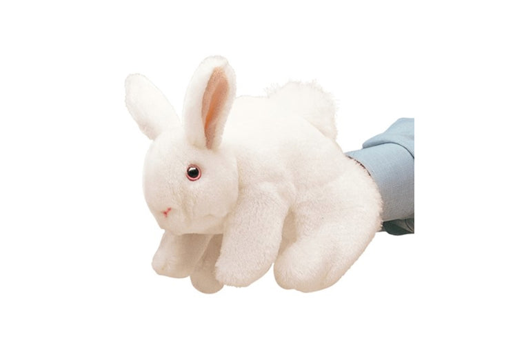 White Bunny Rabbit Hand Puppet