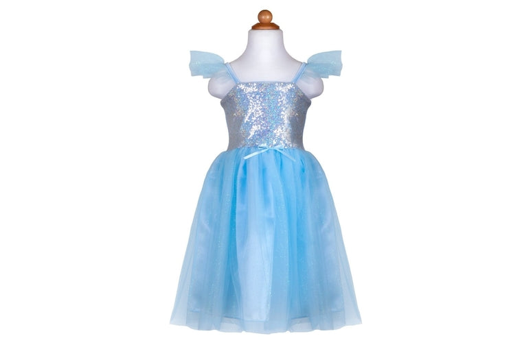 Blue Sequin Princess Dress - Medium