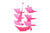 Haptic Lab - Hot Pink Sailing Ship Kite