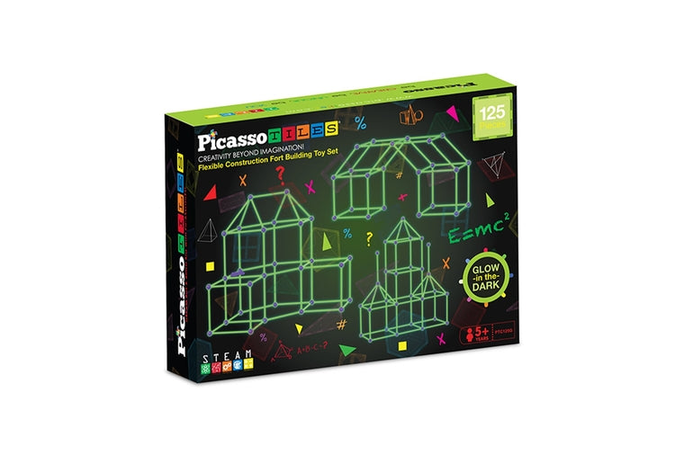 Picasso Tiles - Fort Building Kit - Glow in the Dark