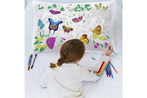 Butterflies Color-In Pillowcase