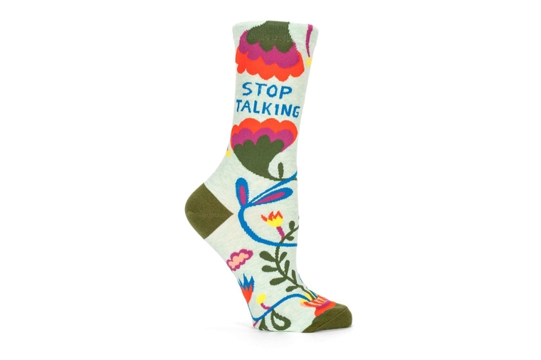 Stop Talking Socks - Blue Q