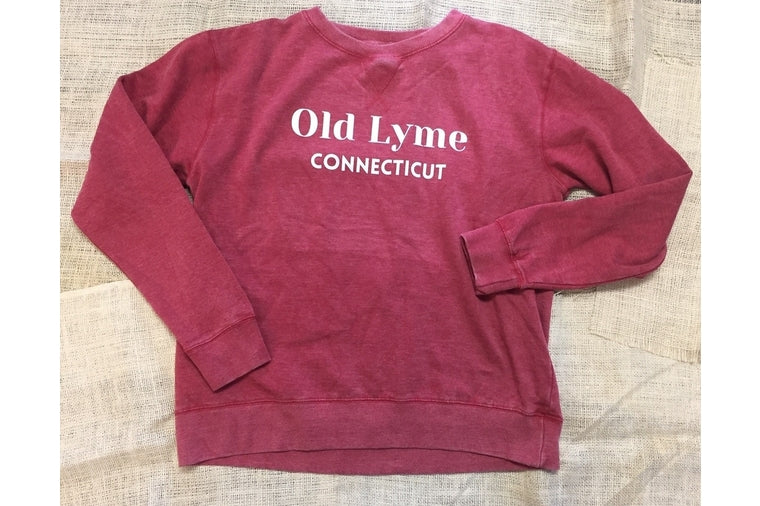 Barn Red Vintage Fleece Unisex Crew, Old Lyme