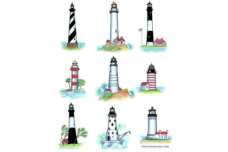 Lighthouses Flour Sack Towel