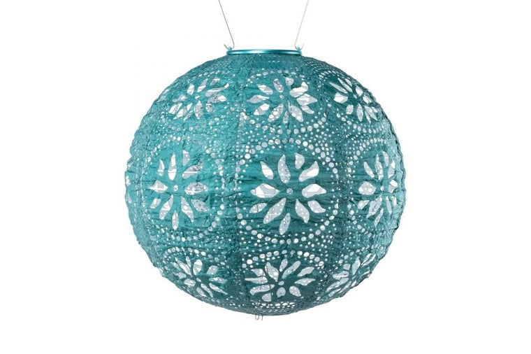 Allsop - 12 inch Boho Solar Lantern - Emerald