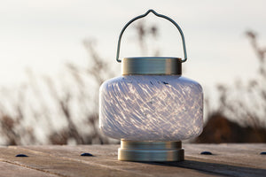 Square Solar Glass Boaters Lantern