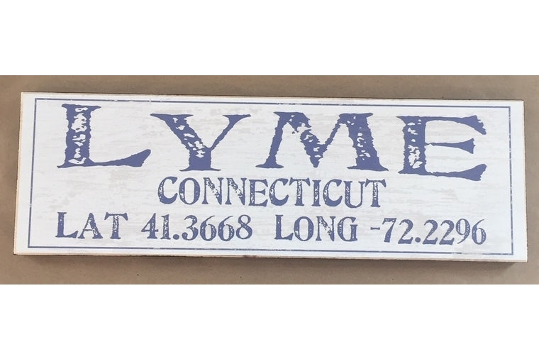 Lyme Latitude and Longitude Sign