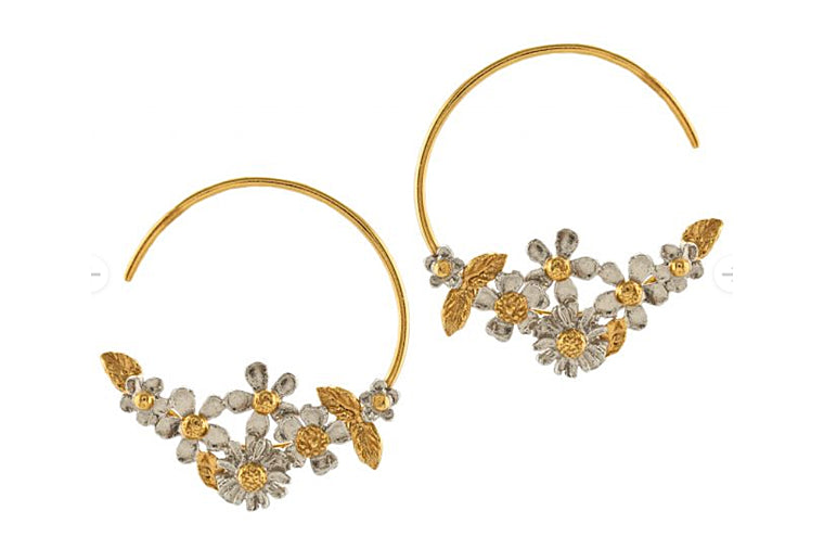 Alex Monroe - Posy Bee Hoop Earrings