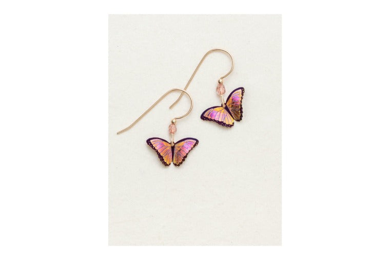 Holly Yashi - Petite Bella Butterfly Earrings - Living Coral