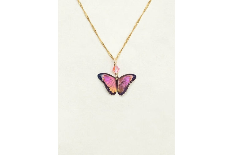 Holly Yashi - Bella Butterfly Necklace - Living Coral