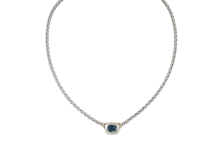 John Medeiros - Nouveau Single Strand Aqua Necklace