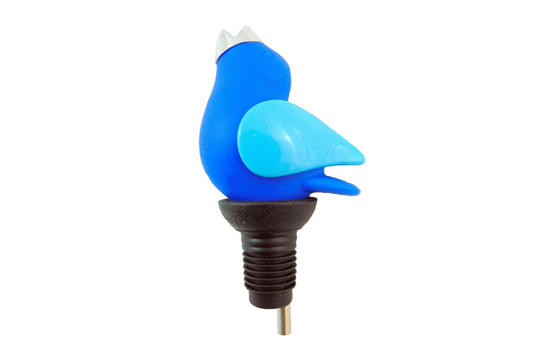 ChirpyTop Wine Pourer, Cobalt/Aqua